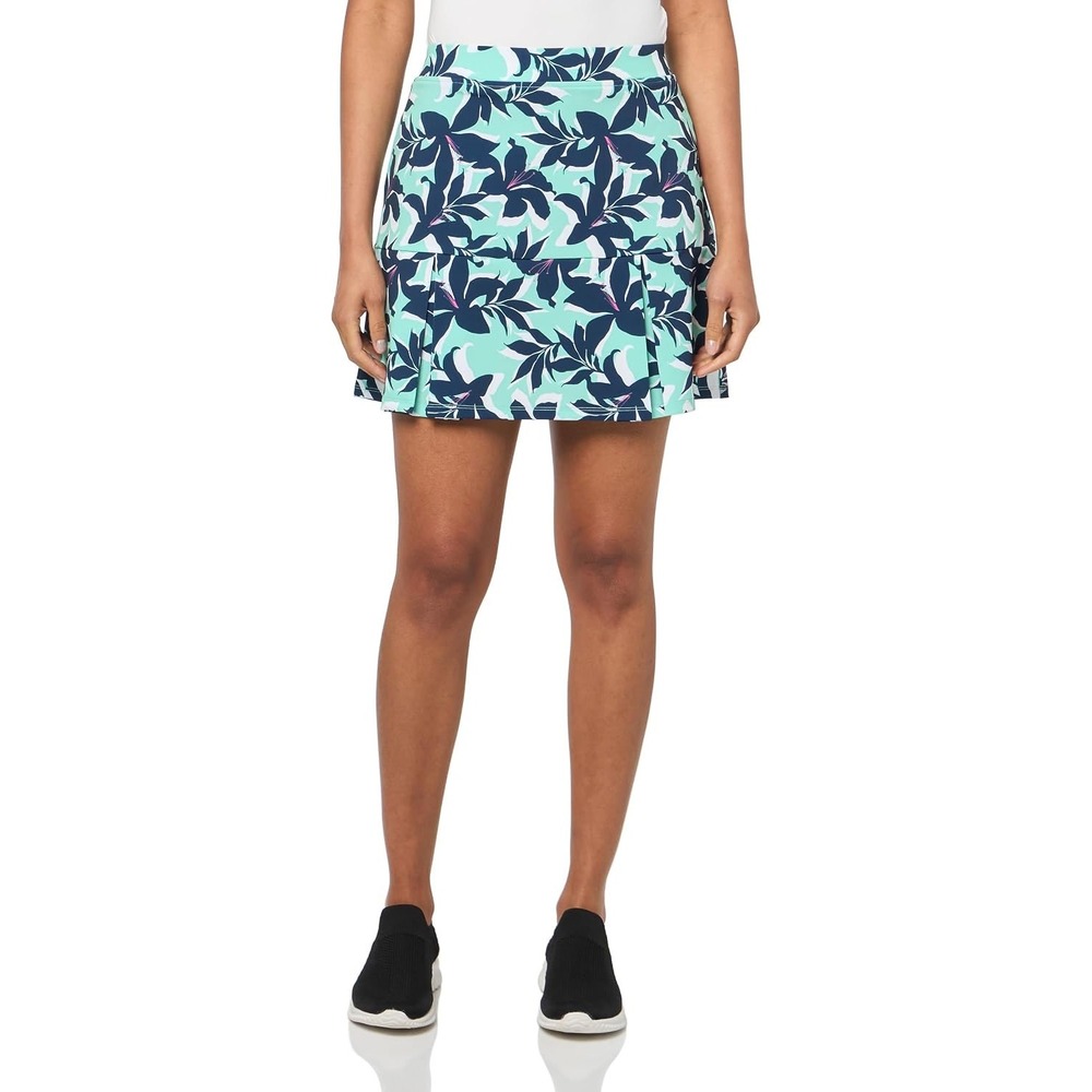 Stella Parker Sport Women's Size XS Athletic Skort Mint Green Navy Floral A-Line